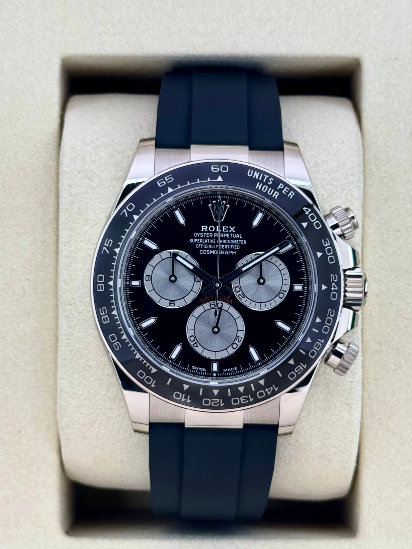 Daytona Assembled "Baby Le Mans" 40mm 126519LN White Gold Plated Black Dial