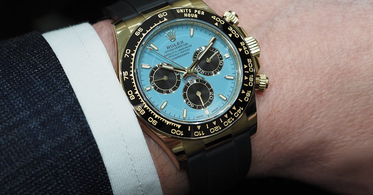 New Daytona 2025 Assembled (100) 40mm 126500LN Oysterflex Gold Dial Tiffany Blue