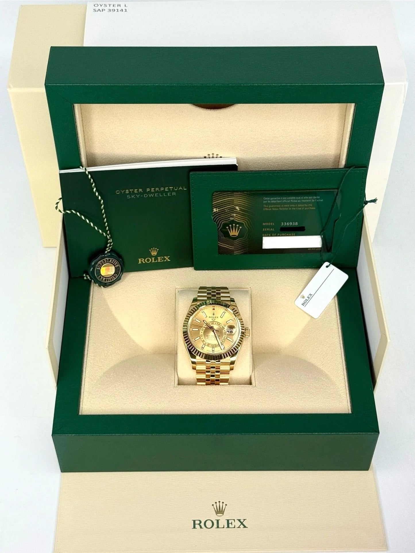 Sky-Dweller Assembled 42mm 336938 Yellow Gold Jubilee Champagne Dial