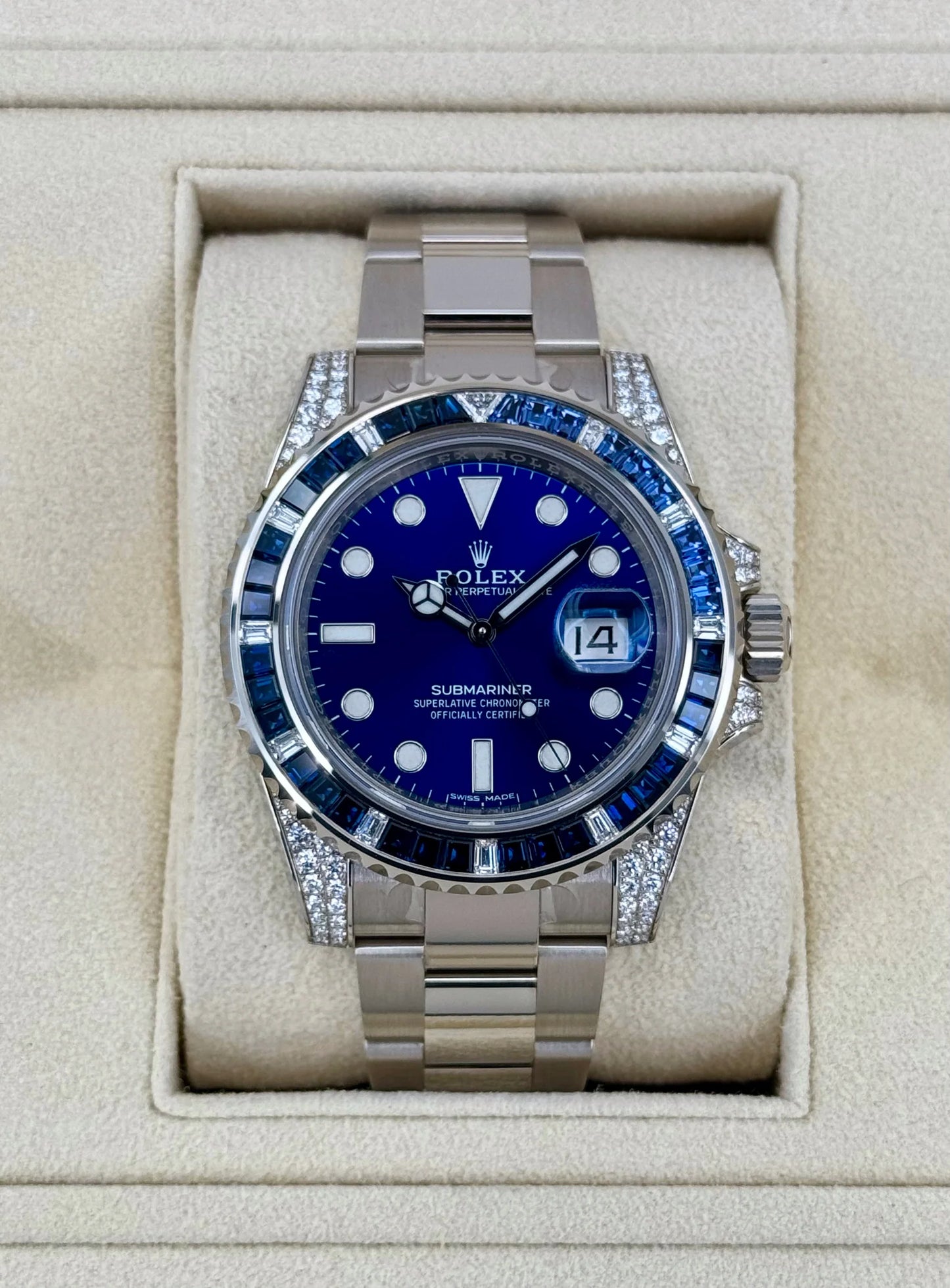 2020 Submariner (100) 40mm 116659SABR White Gold-plated Blue Dial