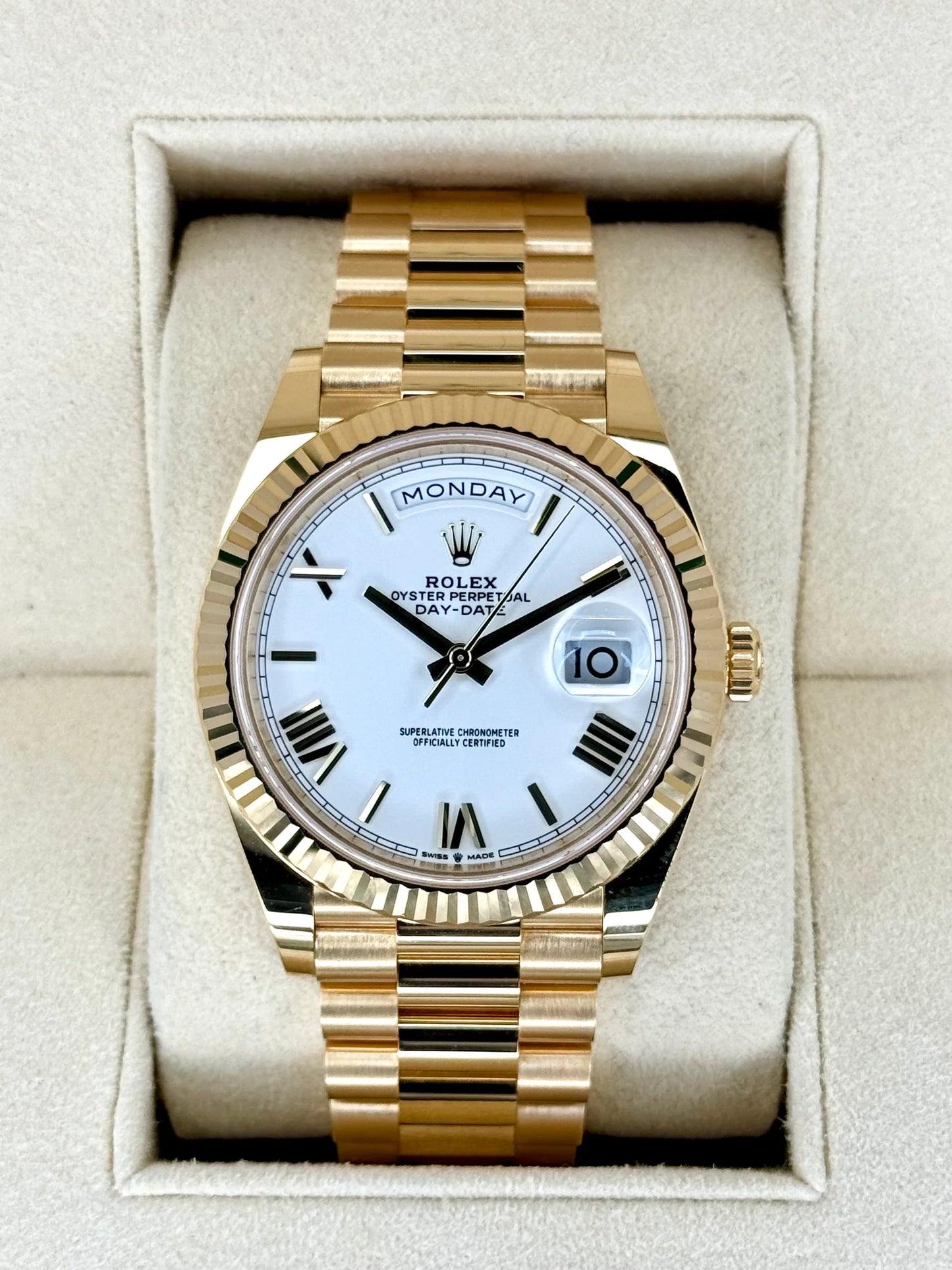 Day-Date Assembled 40mm 228238 Presidential White Dial