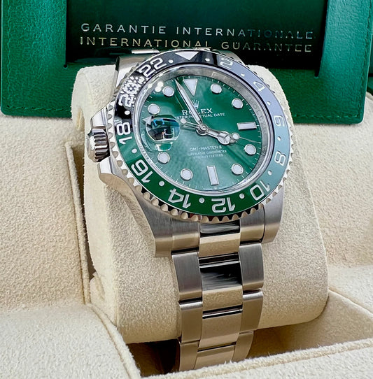NEW 2025 GMT-Master II Assembled (100) "Sprite" Green Dial 40mm 126729VTNR Oyster Gold Plated