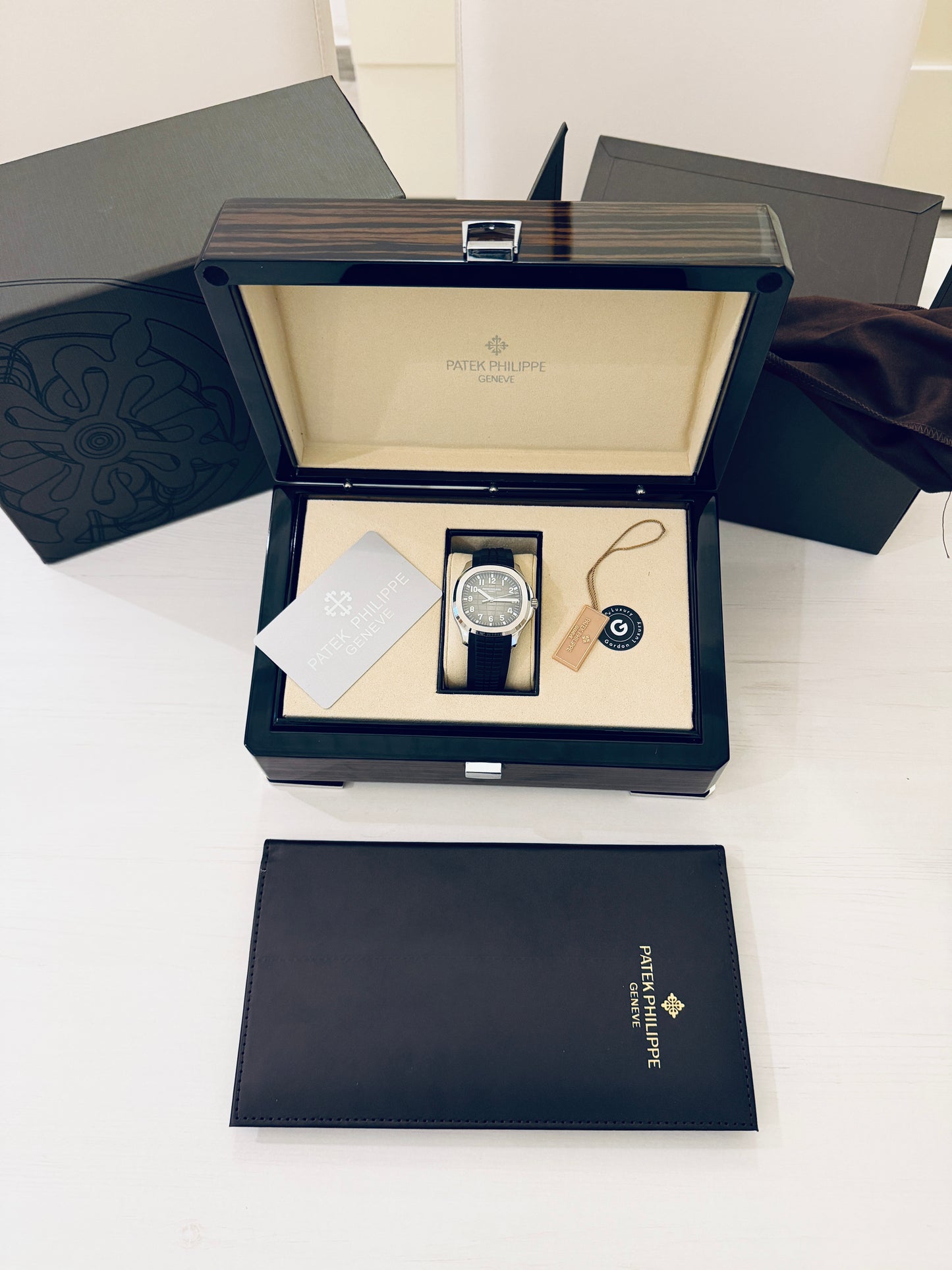 PP Geassembleerd 100% Aquanaut 5167/1A-001 40mm Roestvrij Staal Grijze Wijzerplaat