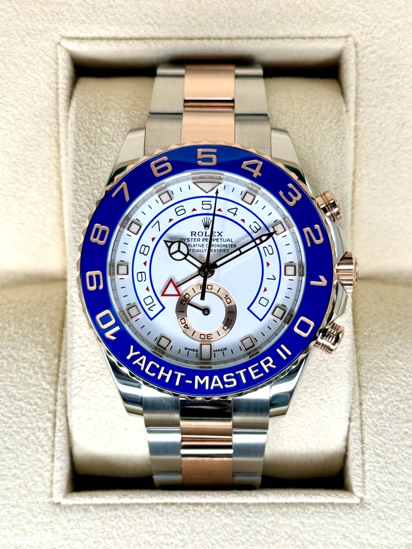 2022 Yacht-Master II Assembled 44mm 116681 Two-Tone White Dial