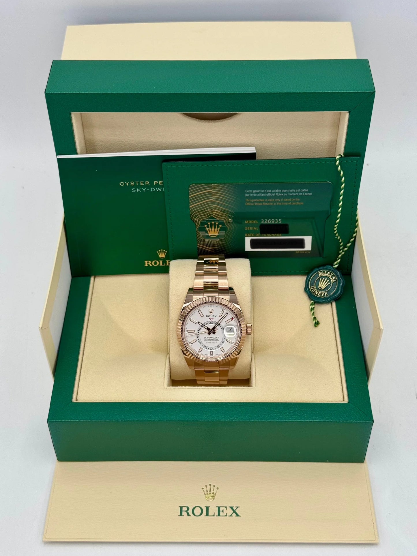 Sky-Dweller Assembled 42mm 326935 Rose Gold White Dial