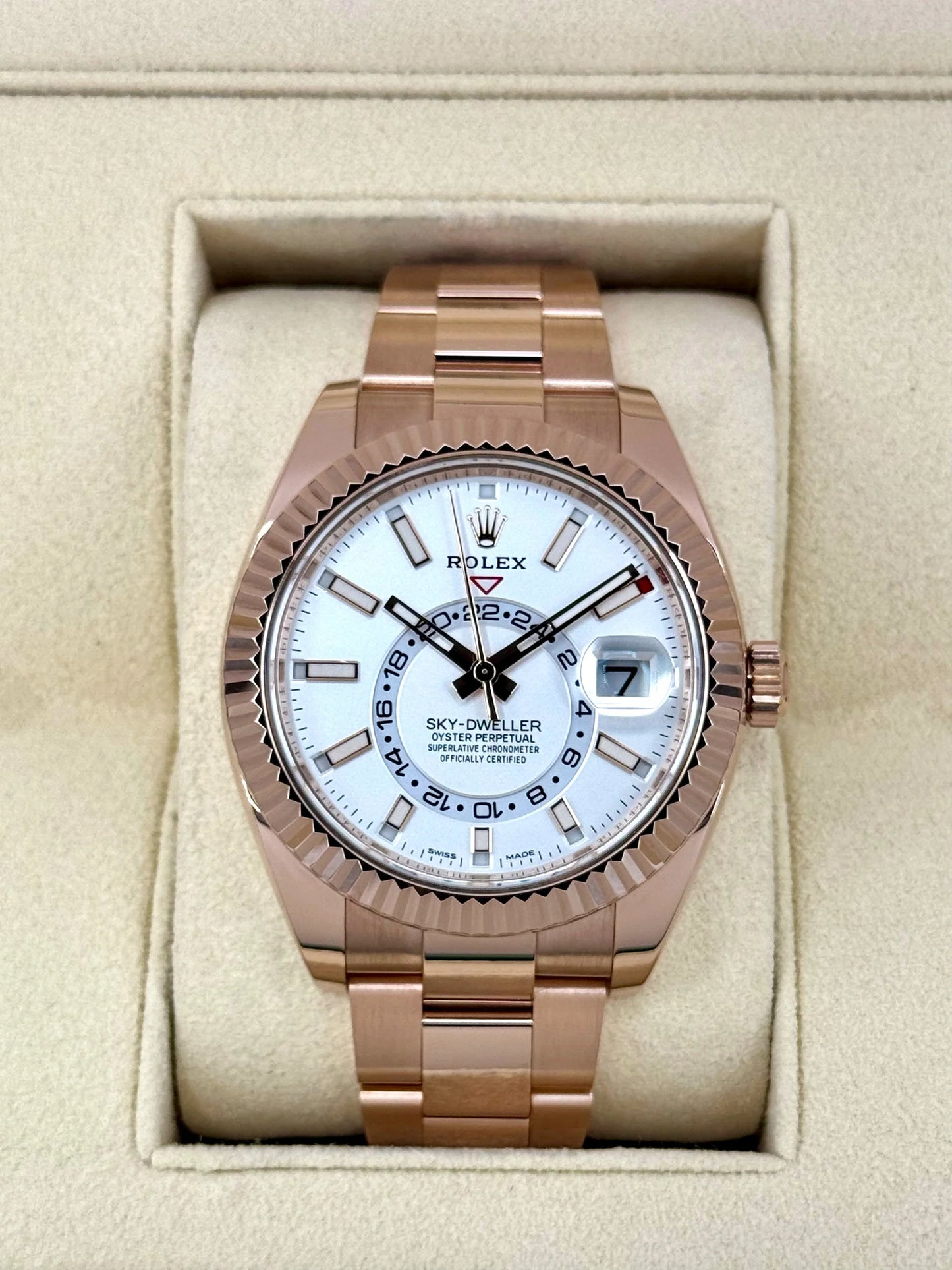 Sky-Dweller Assembled 42mm 326935 Rose Gold White Dial