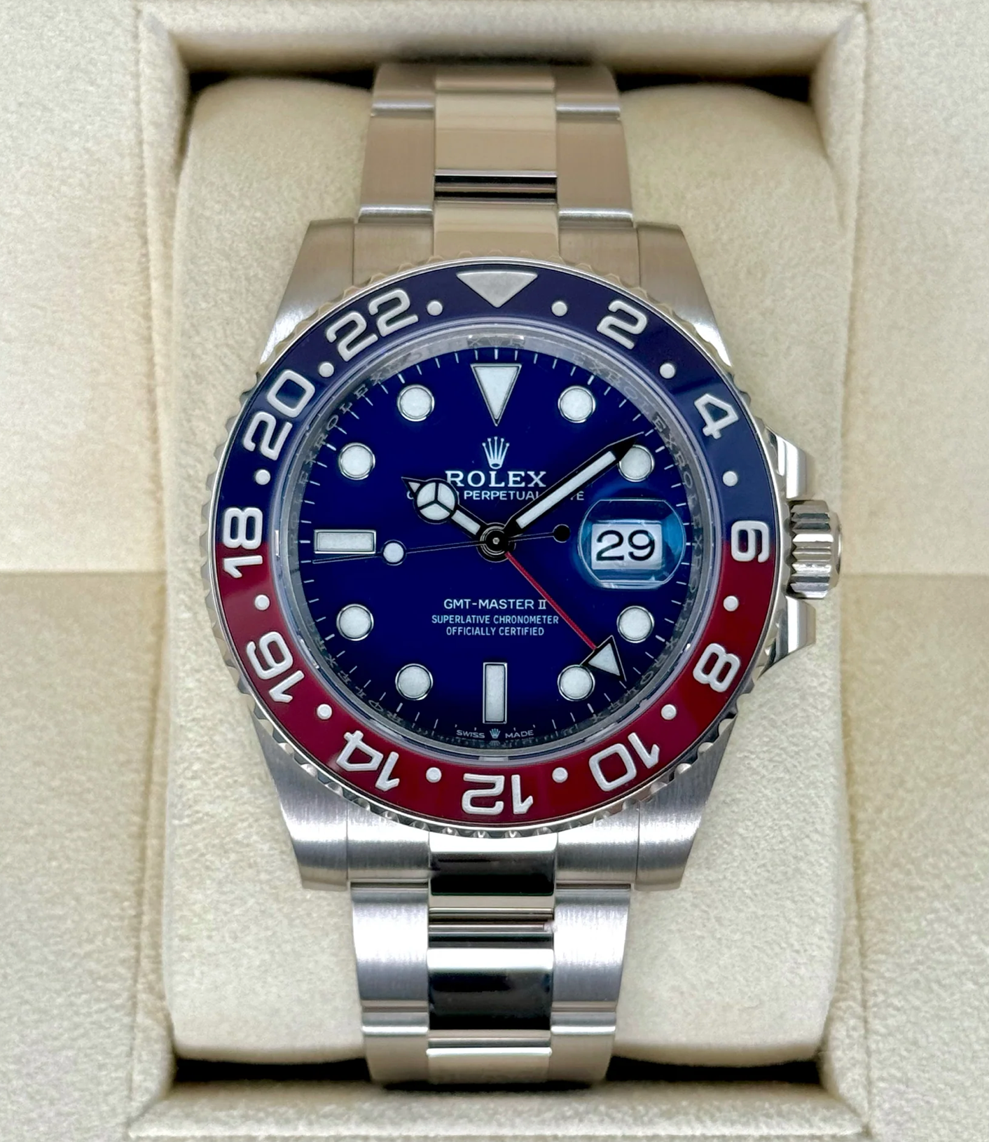 GMT-Master II Assembled (100) "Pepsi" Blue Dial 40mm 126710BLRO Oyster