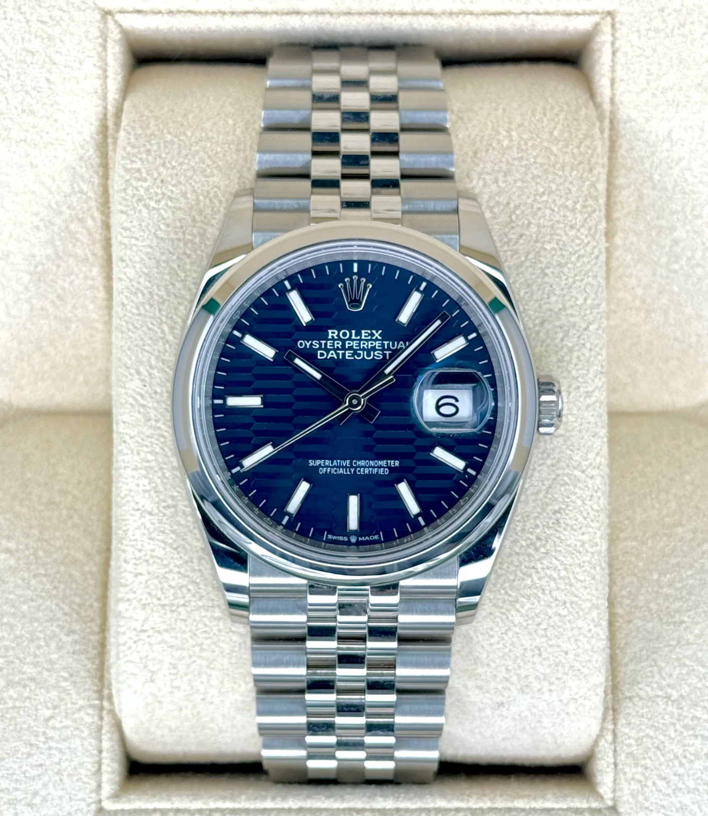 Datejust Assembled (100) 36mm 126200 Jubilee Blue Motif Dial