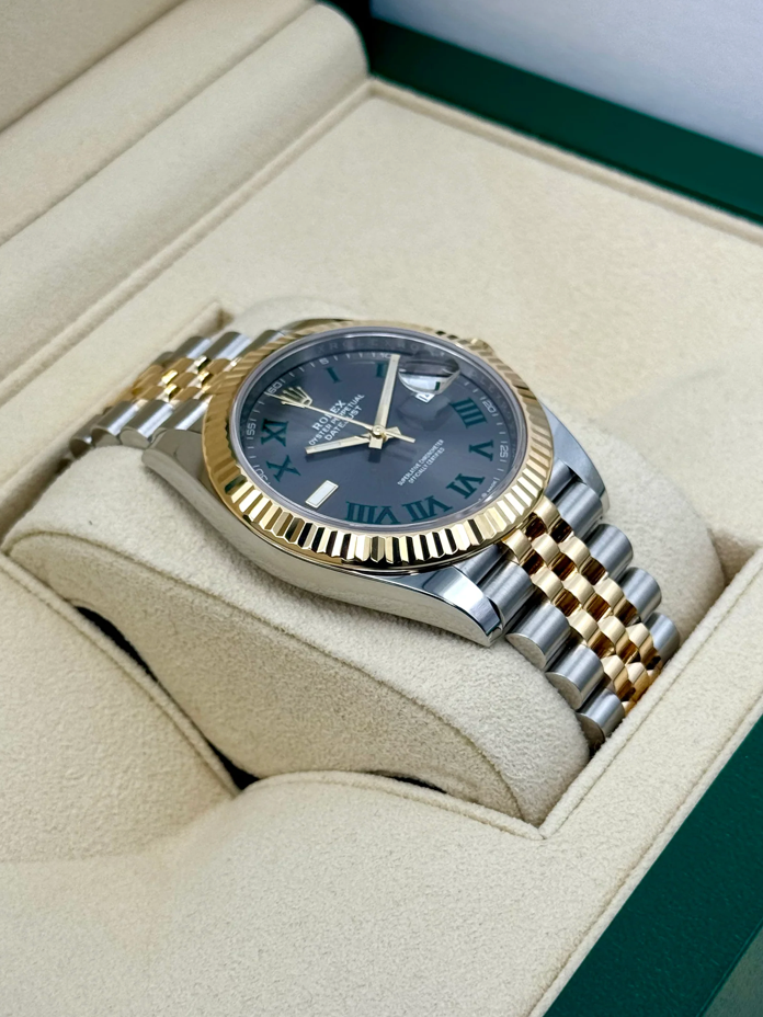 Datejust Assembled (100) NEW 2024 41mm 126333 Two-Tone Jubilee Wimbledon Dial