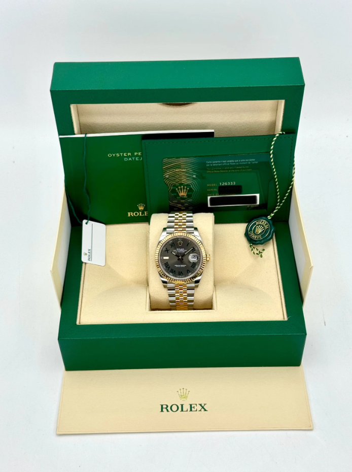 Datejust Assembled (100) NEW 2024 41mm 126333 Two-Tone Jubilee Wimbledon Dial