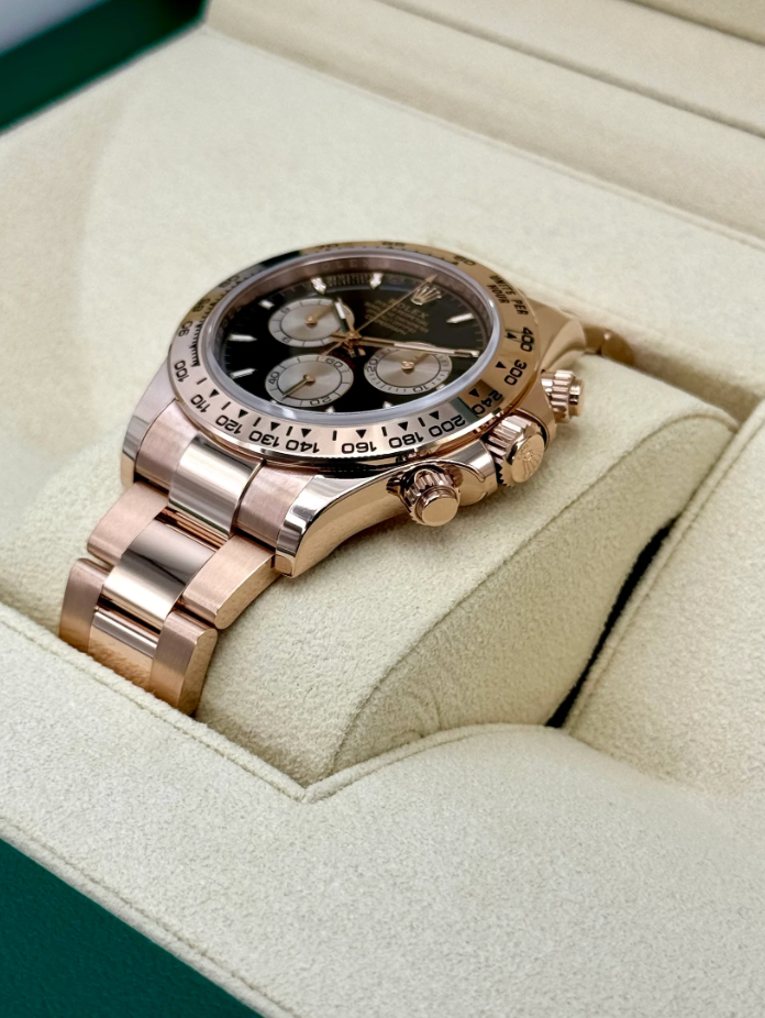 NEW 2024 Daytona Assembled (100) 40mm 126505 Rose Gold-plated Black Dial