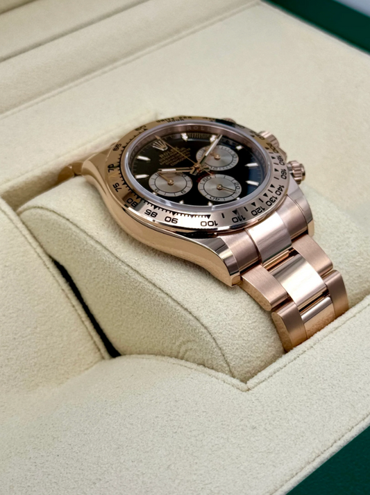 NEW 2024 Daytona Assembled (100) 40mm 126505 Rose Gold-plated Black Dial