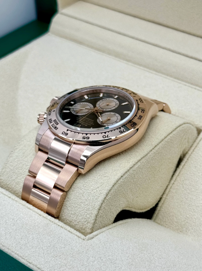 NEW 2024 Daytona Assembled (100) 40mm 126505 Rose Gold-plated Black Dial