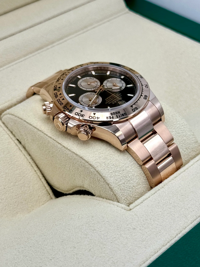 NEW 2024 Daytona Assembled (100) 40mm 126505 Rose Gold-plated Black Dial