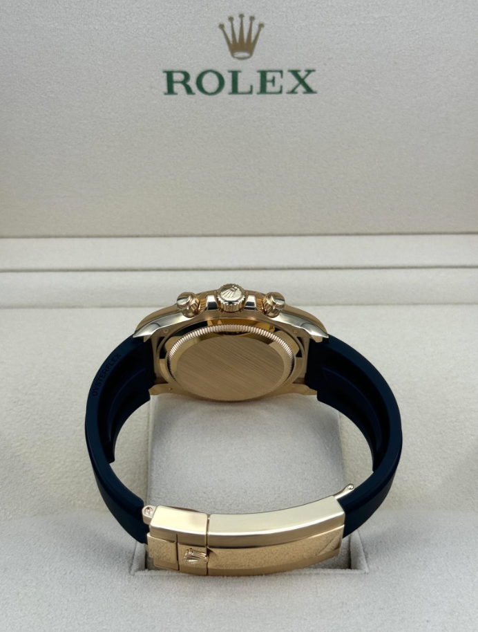 NEW 2024 Daytona Assembled 40mm 126518LN Yellow Gold-plated Oysterflex Black Dial