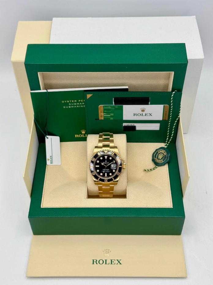 2020 Submariner (100) 40mm 116618LN 18K Yellow Gold-plated steel Black Dial
