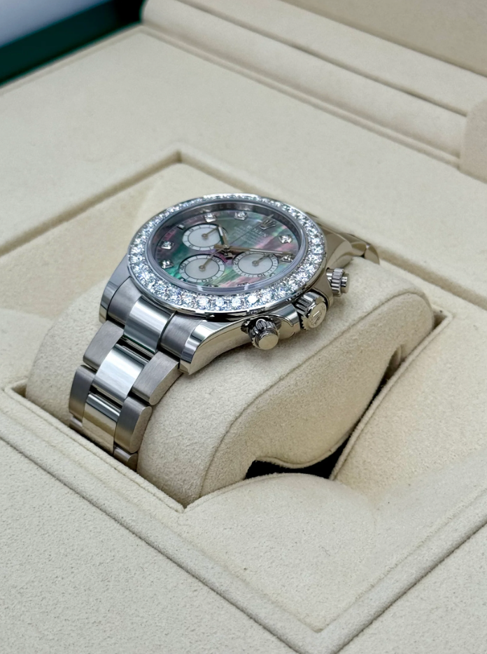 NEW 2024 Daytona Assembled (100) 40mm 126579RBR Mother of Pearl Diamond Dial Gold-plated steel Dial