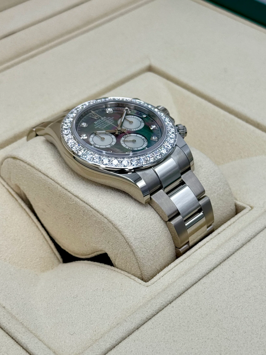 NEW 2024 Daytona Assembled (100) 40mm 126579RBR Mother of Pearl Diamond Dial Gold-plated steel Dial