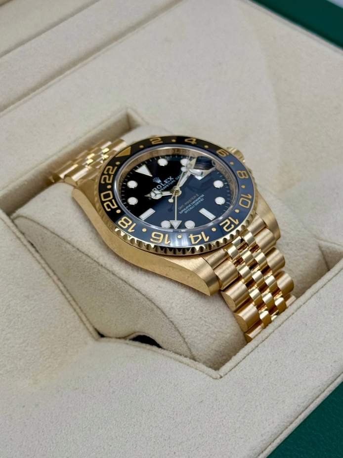 GMT-Master II Assembled (100) 40mm 126718GRNR Yellow Gold-plated steel Jubilee Black Dial