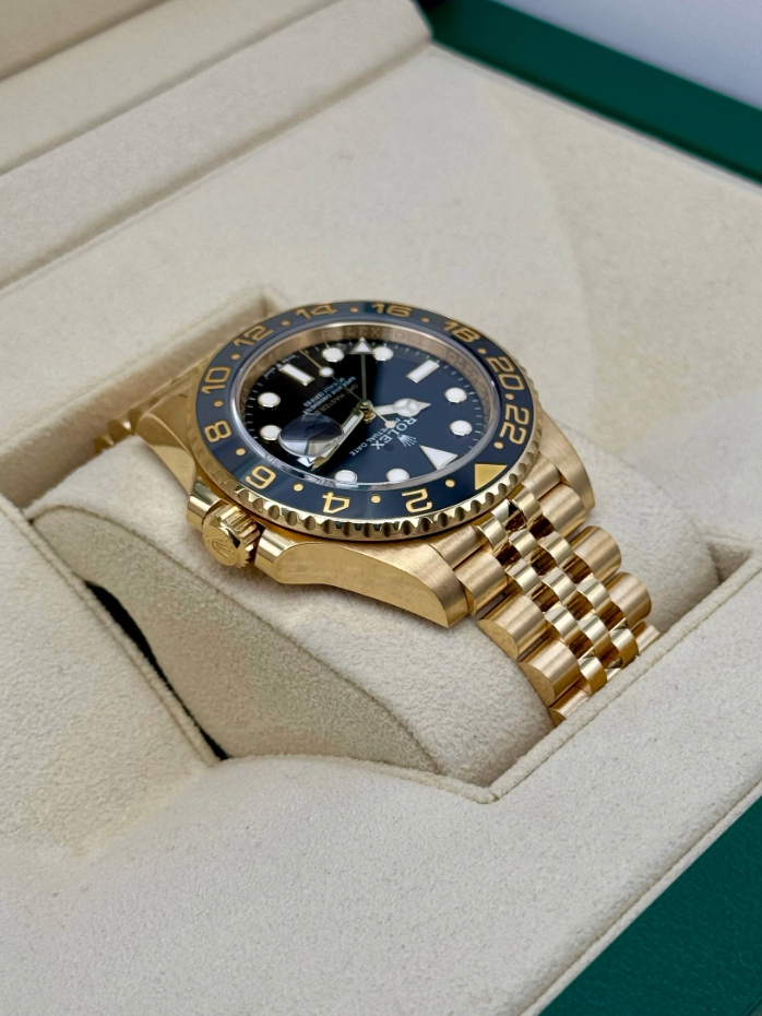 GMT-Master II Assembled (100) 40mm 126718GRNR Yellow Gold-plated steel Jubilee Black Dial