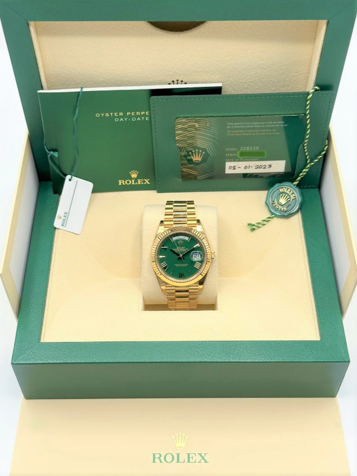 Day-Date Assembled 2023 40mm 228238 Presidential Green Dial