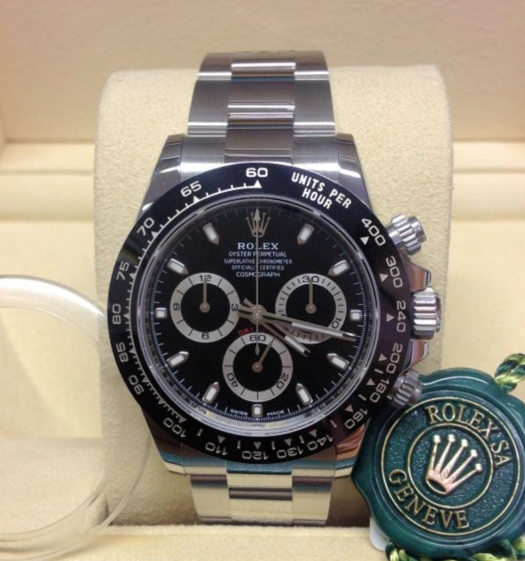 Daytona Assembled 80% 116500LN Black Dial Ceramic Bezel