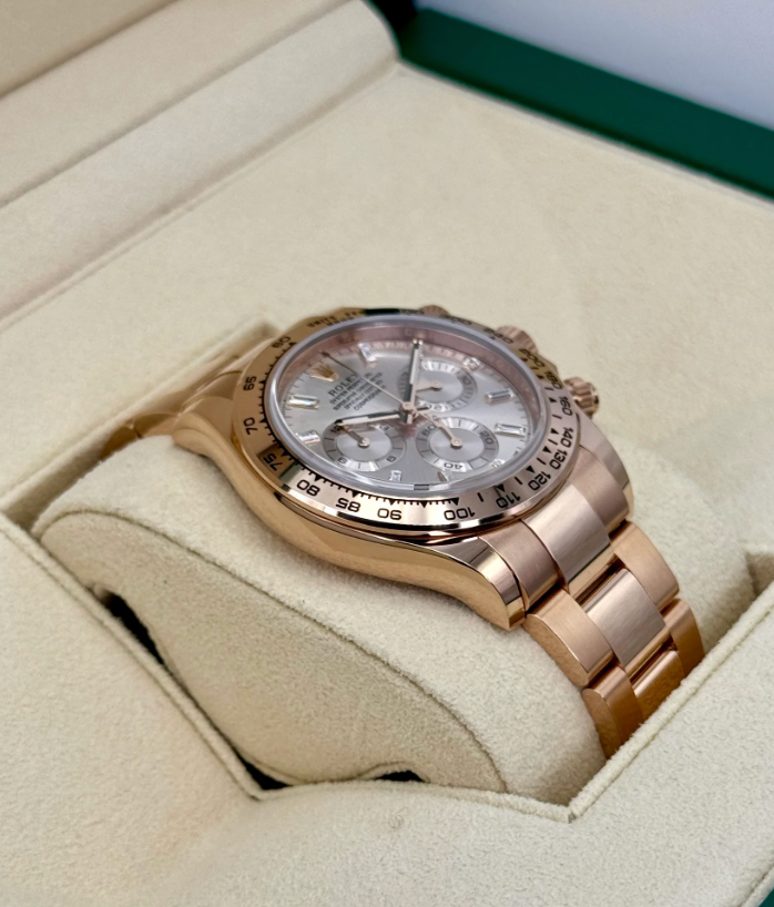 Daytona Assembled (100) 40mm 116505 Rose Gold Sundust Diamond Baguette Dial