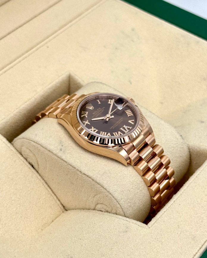 Datejust Assembled (80%) Lady-Datejust 31mm 278275 Rose Gold Chocolate Dial