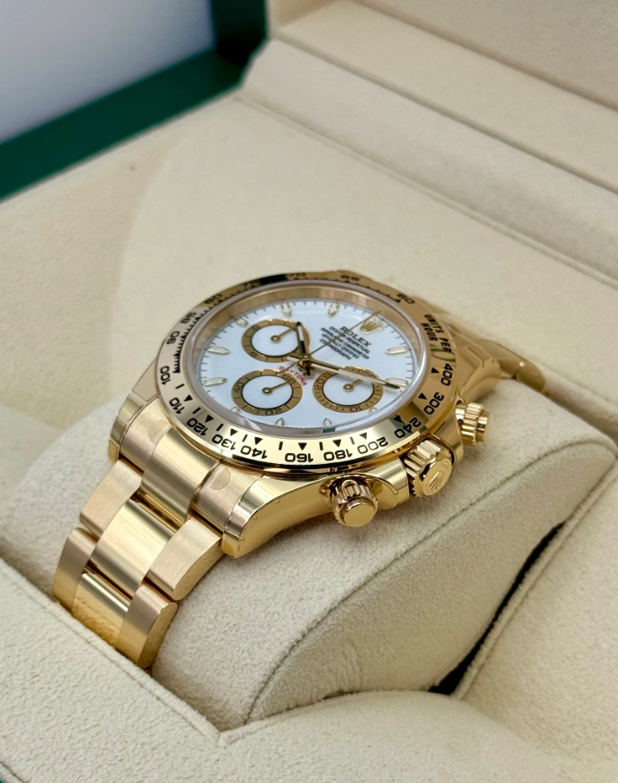Daytona Assembled 40mm 126508 18K Yellow Gold Plated White Dial