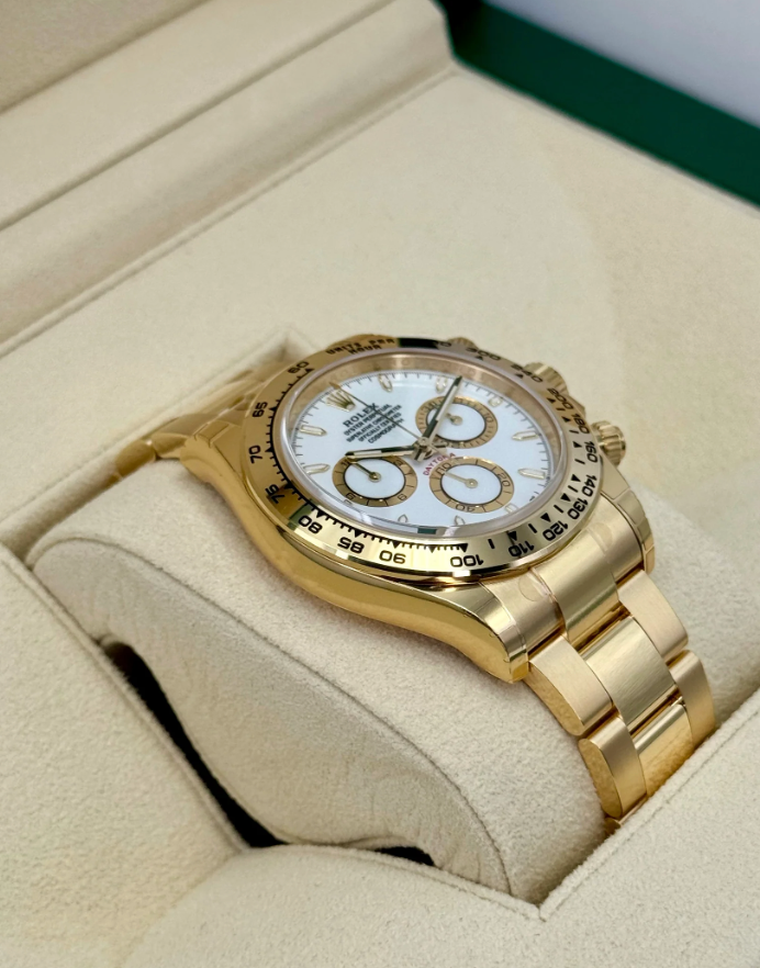Daytona Assembled 40mm 126508 18K Yellow Gold Plated White Dial