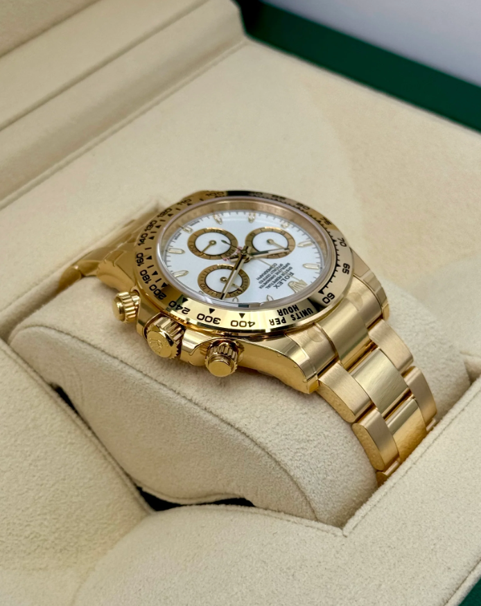 Daytona Assembled 40mm 126508 18K Yellow Gold Plated White Dial