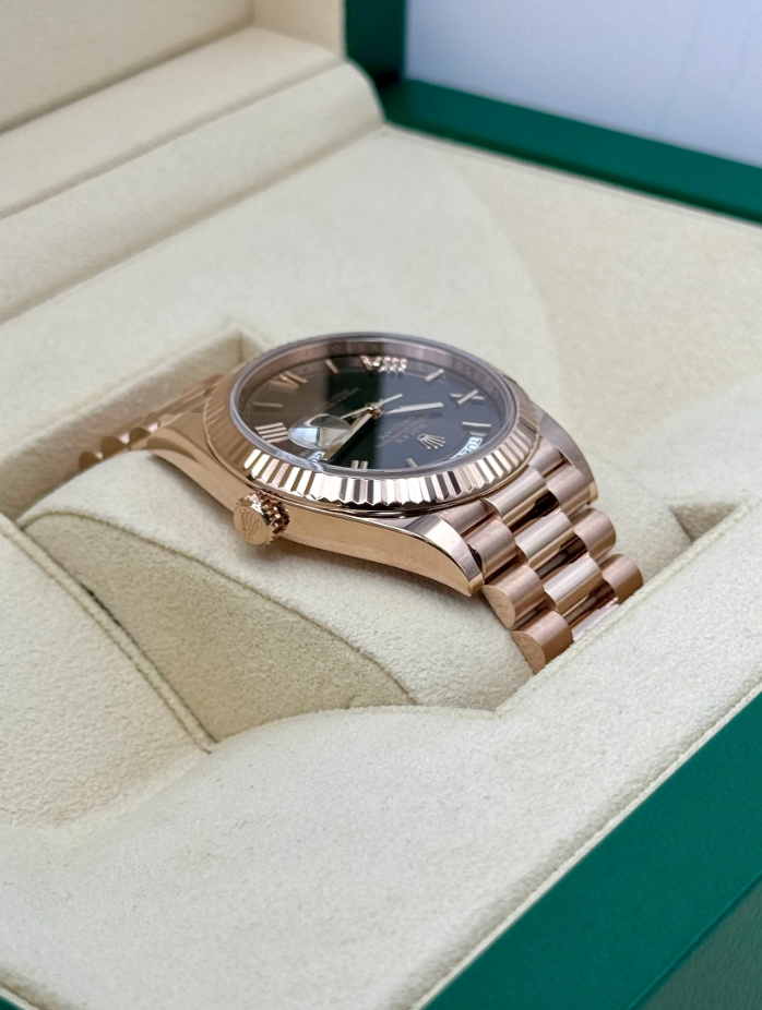 Day-Date Assembled 40mm 228235 Rose Gold Chocolate Dial