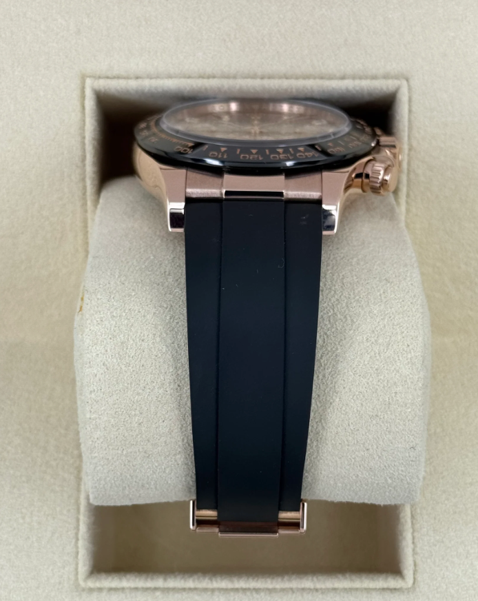 Daytona Assembled (100) 40mm 116515LN Rose Gold-plated Oysterflex Sundust Baguette Dial
