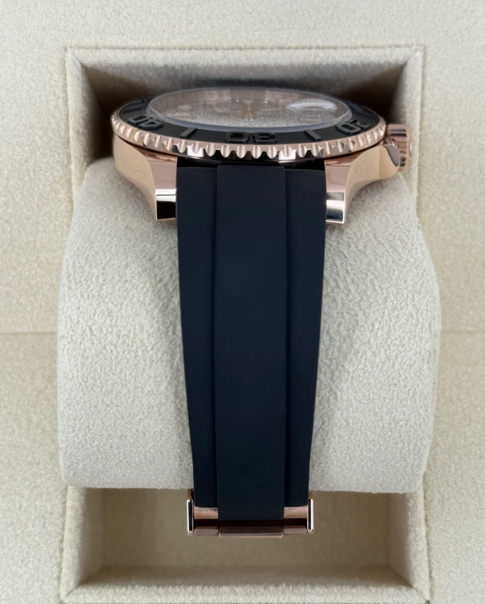 New 2025 Yacht-Master Assembled 100% 40mm 126655 Rose Gold-Plated Diamond Paved Dial