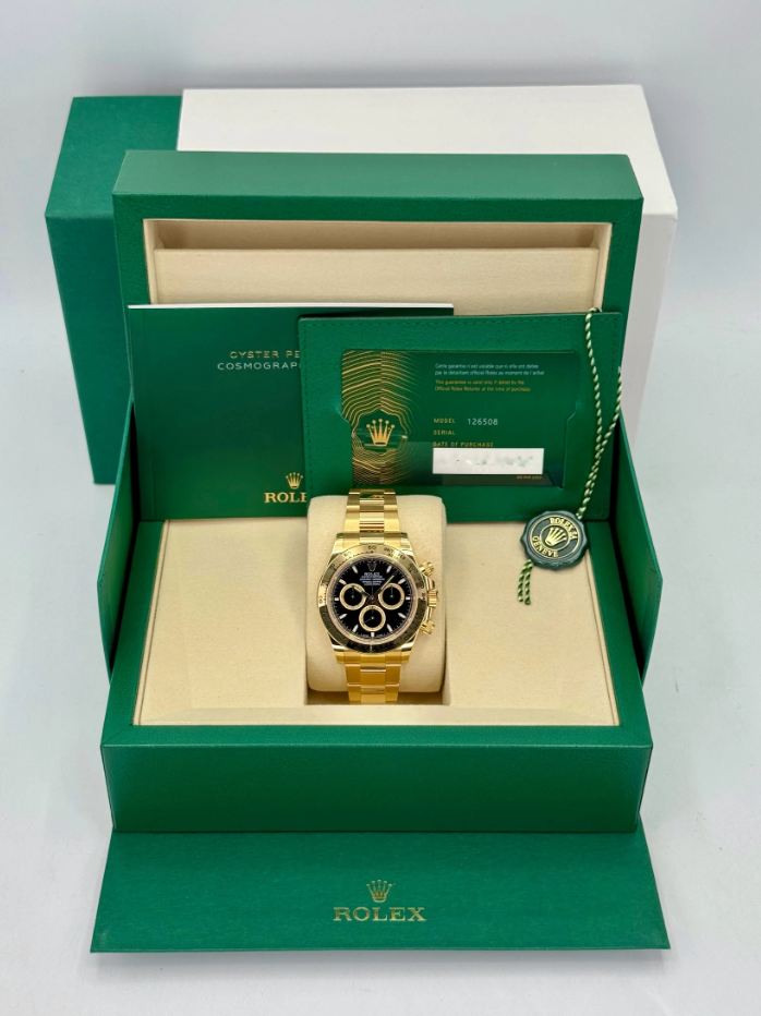 Daytona Assembled 40mm 126508 18K Yellow Gold plated Black Dial