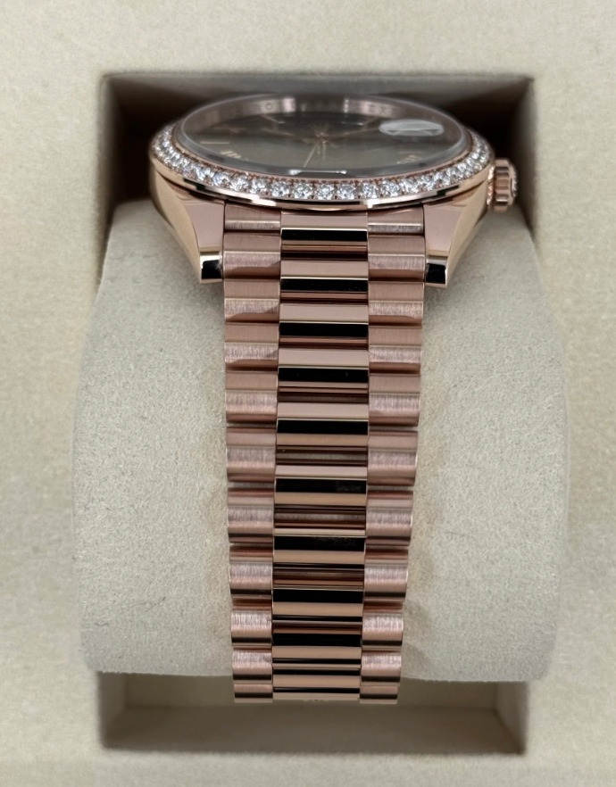 Day-Date Assembled New 2025 40mm 228345RBR Rose Gold Slate Ombre Dial