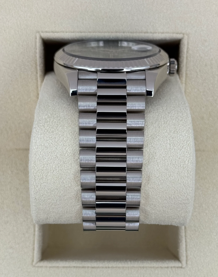 Day-Date Assembled 40mm 228239 White Gold Plated Olive Dial