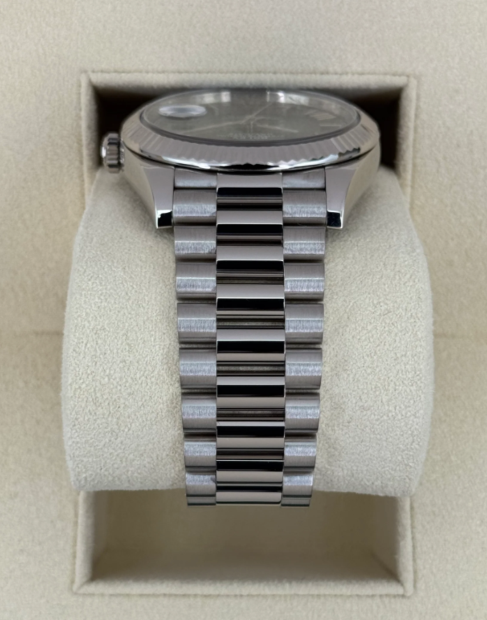 Day-Date Assembled 40mm 228239 White Gold Plated Olive Dial