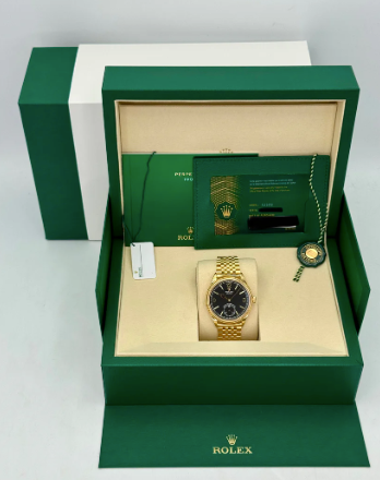 NEW 2025 1908 Assembled 39mm 52508 Yellow Gold Settimo Bracelet Black Dial