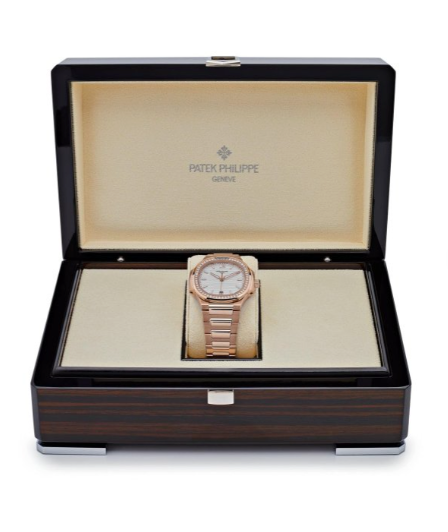 PP Zusammengebaut 90 % 7118 1200r - Nautilus weißes Zifferblatt Roségold 35,2 mm