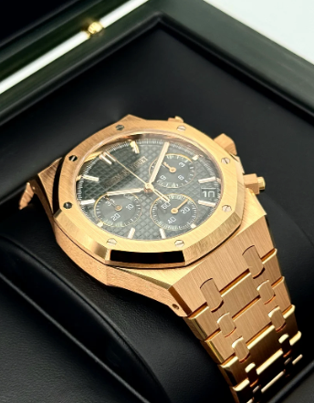 AP Monterad 100% Royal Oak Chronograph 41mm 26240OR Grön urtavla