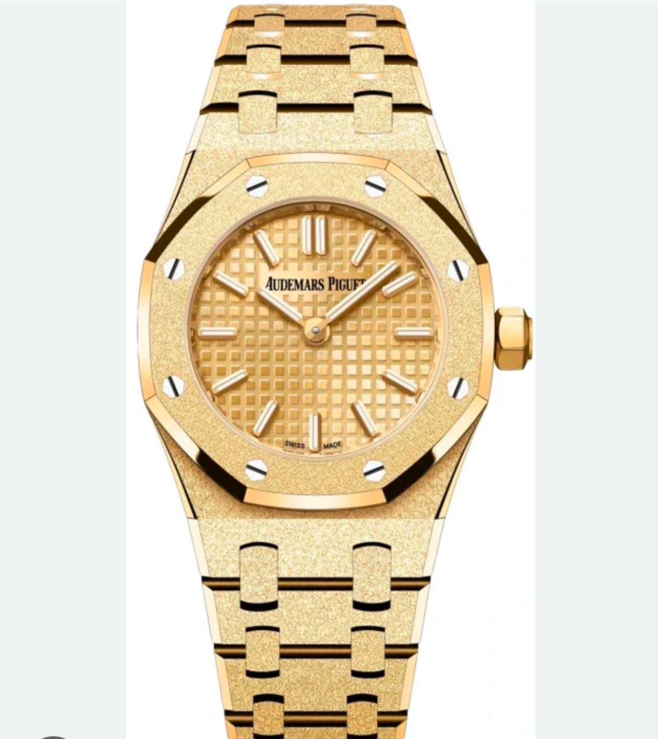 AP monterad 90% Royal Oak 23 mm mini frostad guldbelagd