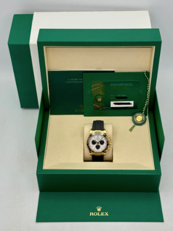 Daytona Monterad 40mm 126518LN Gulguldspläterad Oysterflex Meteoritskiva