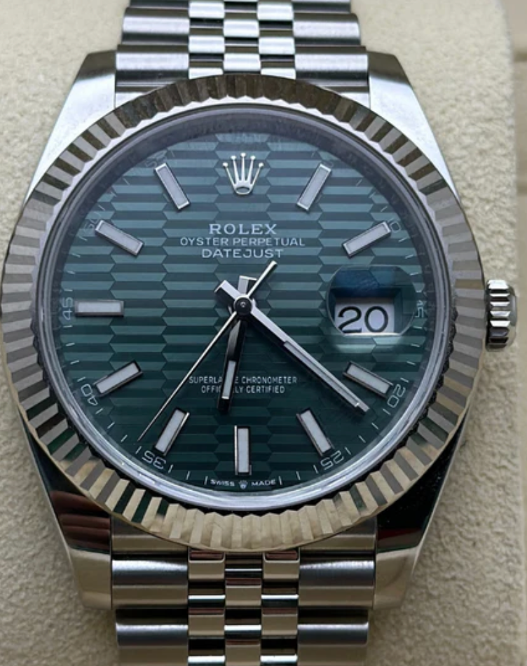Datejust Assembled 80% 36mm Jubilee Fluted Pattern Green Dial