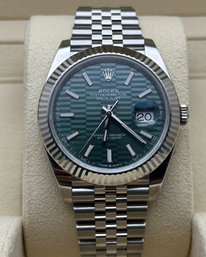 Datejust Assembled 80% 36mm Jubilee Fluted Pattern Green Dial