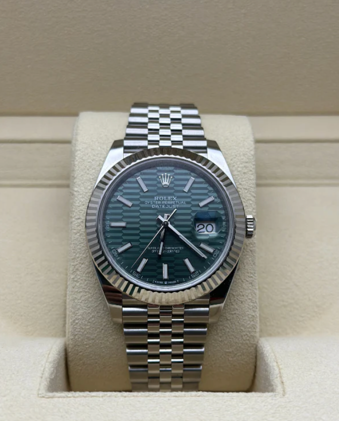 Datejust Assembled 80% 36mm Jubilee Fluted Pattern Green Dial