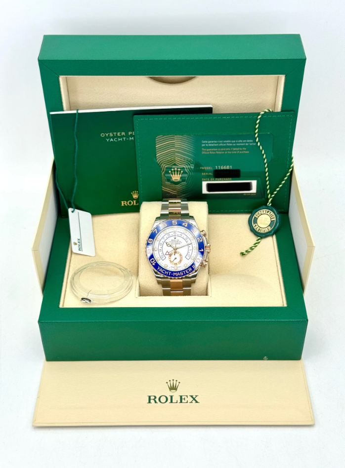 2022 Yacht-Master II Assembled 44mm 116681 Two-Tone White Dial