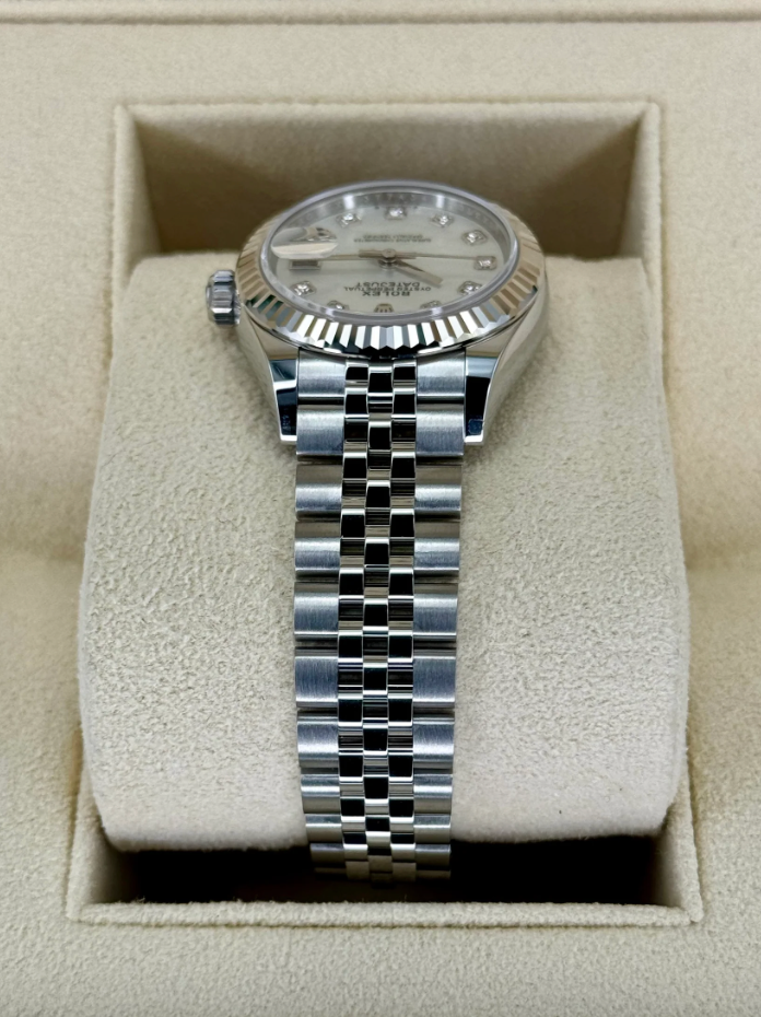 Datejust Assembled (80) NEW 2024 Lady Datejust 28mm 279174 Jubilee MOP Diamond Dial