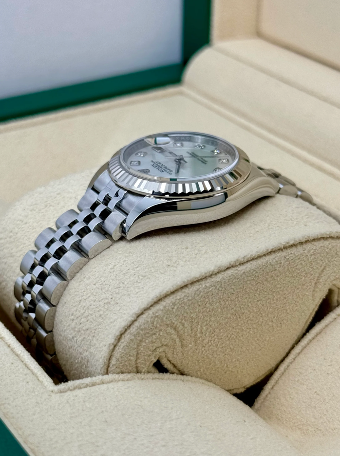 Datejust Assembled (80) NEW 2024 Lady Datejust 28mm 279174 Jubilee MOP Diamond Dial
