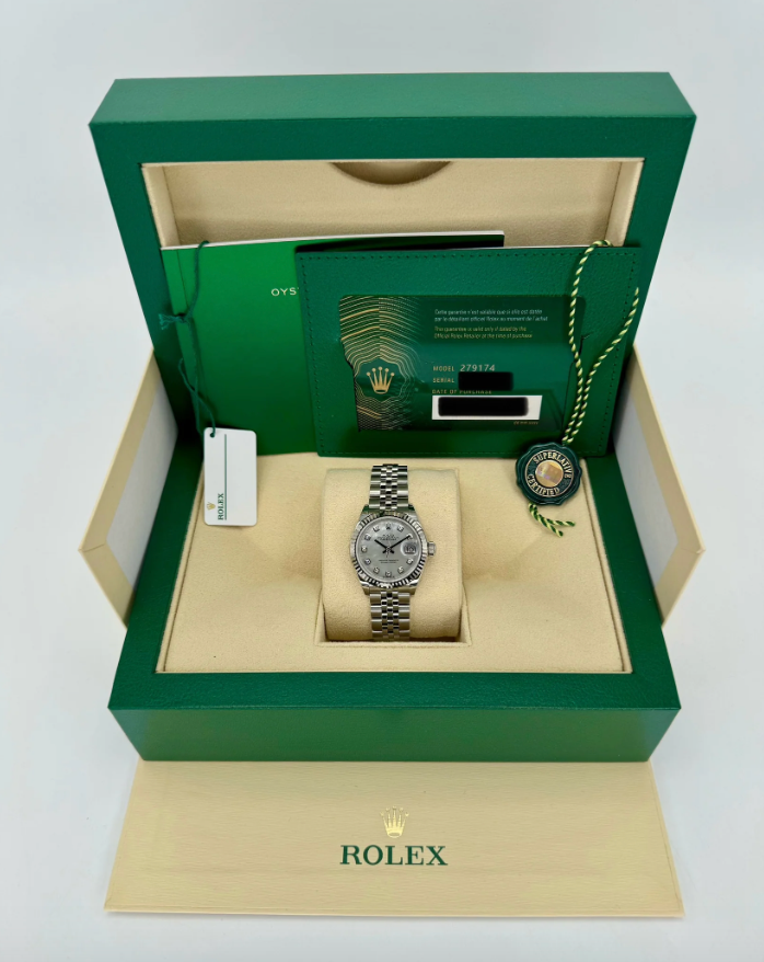 Datejust Assembled (80) NEW 2024 Lady Datejust 28mm 279174 Jubilee MOP Diamond Dial